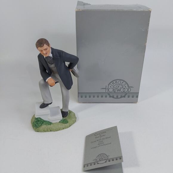 1984 Avon Images Of Hollywood Clark Gable Rhett Butler Porcelain Figurine - Picture 1 of 7